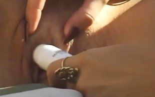Insanely open minded blonde lets her girlfriend caress her near pool
