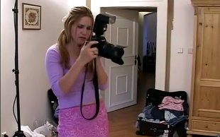 Passionate couple of lesbians are inviting lady photographer