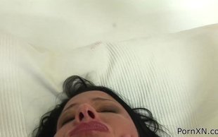 This trashy lesbian brunette will get all her holes fisted big time