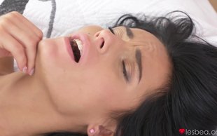 Gorgeous blonde is worshiping her girlfriend's seductive ass