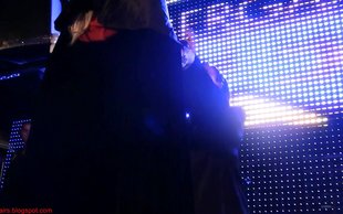 Two drunk and horny lesbians are fucking in front of a crowd