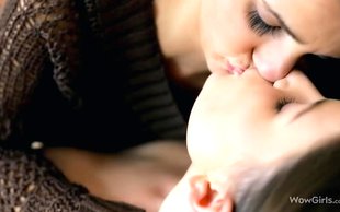 Two awesome brunettes are licking each other from head to toes