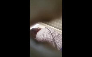 Perverted voyeur is picking on a chubby babe urinating