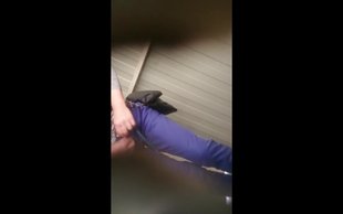 Perverted voyeur is picking on a chubby babe urinating