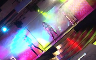 Smoking hot exotic dancers are making out right in the club