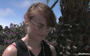 Nerdy schoolgirl is ready to try something new and spicy