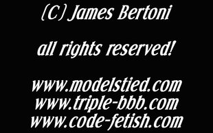 Poor brunette is tied up to the bed with a dildo in her hole