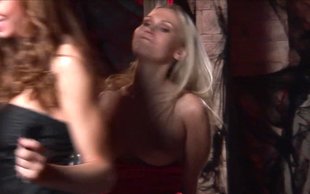 Naive blonde with awesome sexy body is getting in a femdom trap